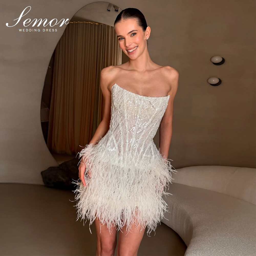 Tassel Fringe Trim - Semor Exquisite Short Wedding Dress Sparkly