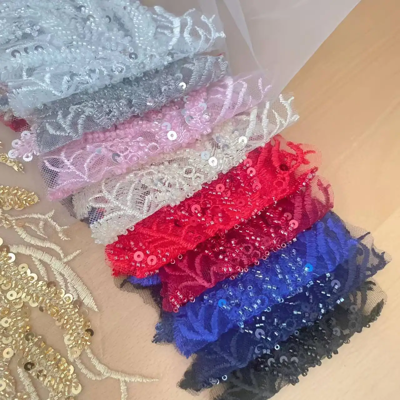Beaded Sequins 3D Decals Mirro - огляд і ціна Applique Patch Flower