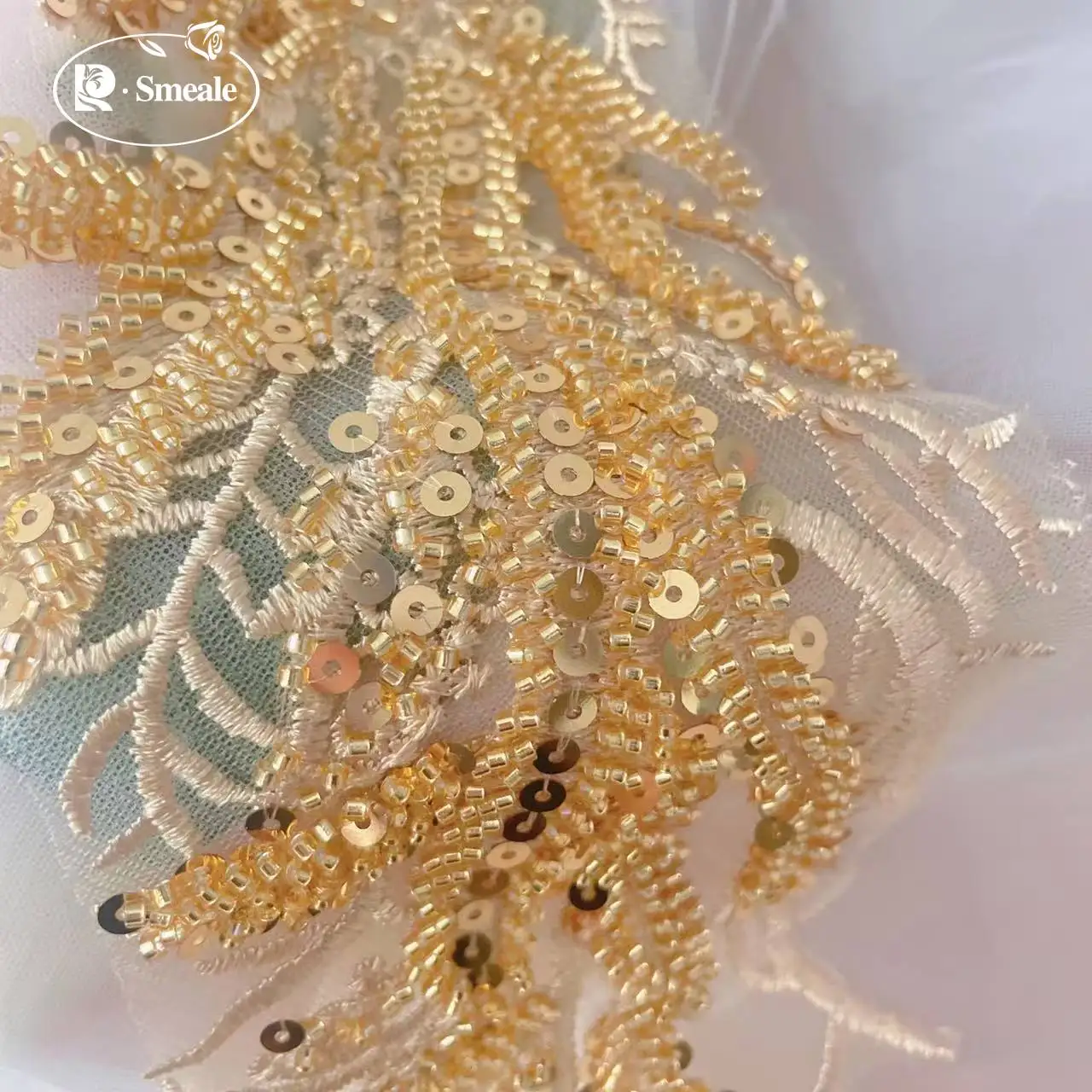 Beaded Sequins 3D Decals Mirro - огляд і ціна Applique Patch Flower