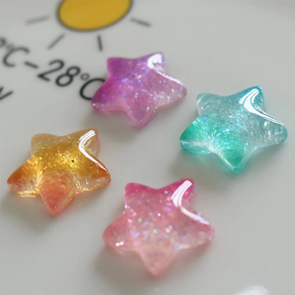 10PCS Gradient Star Series Res - огляд і ціна Christmas Craft Embellishment