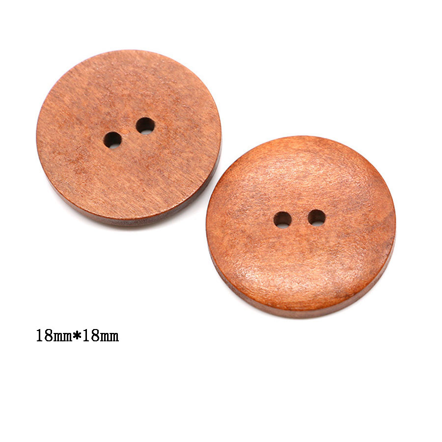 10pcs 18mm Round Wooden Button - огляд і ціна Embellishments For Scrapbooking