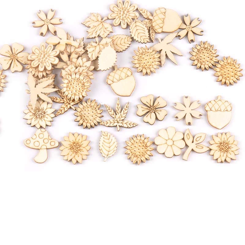 30Pcs 25-30mm Wood DIY Accesso - огляд і ціна Embellishments For Scrapbooking