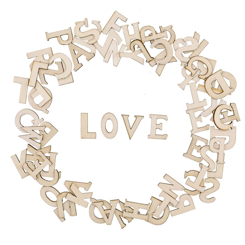 100pcs Letters Wooden Alphabet - огляд і ціна Embellishments For Scrapbooking