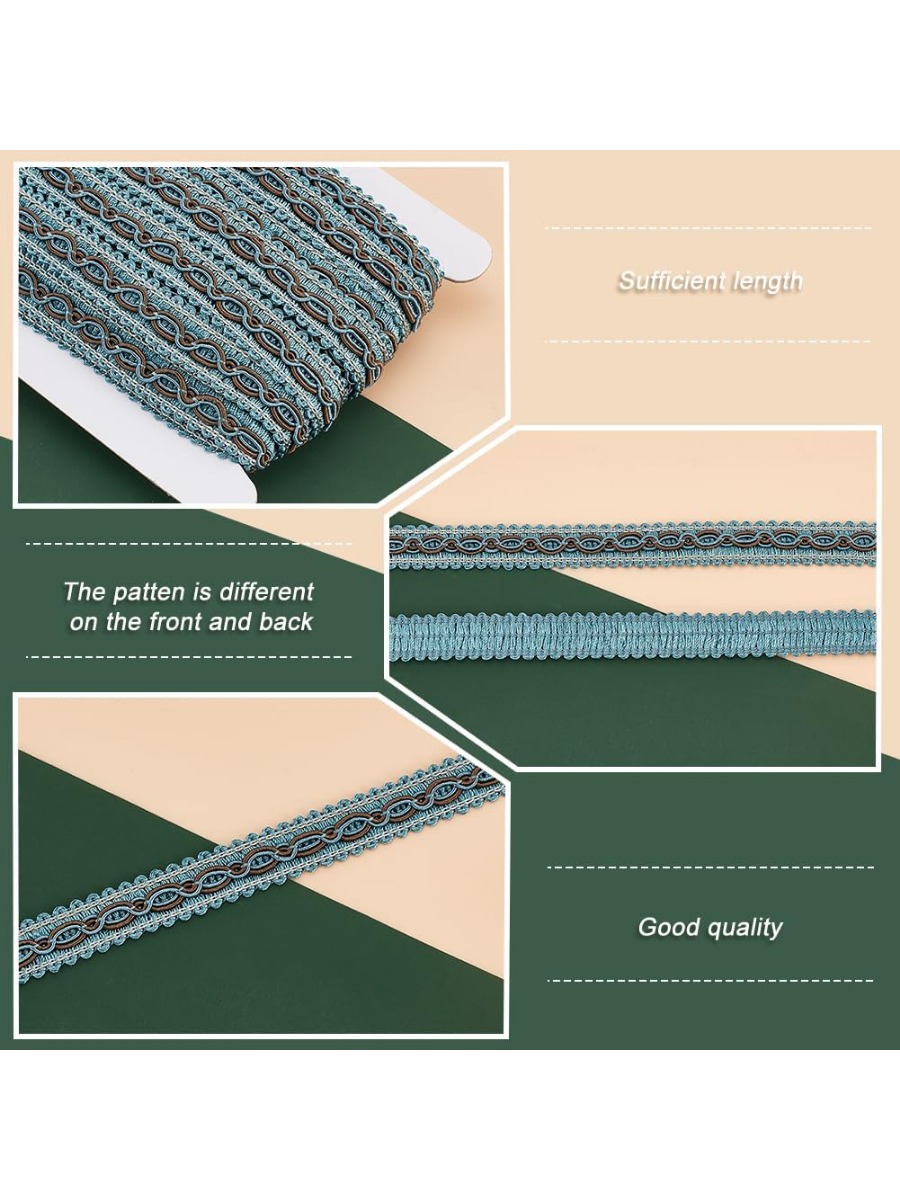 32 Yards Blue Braid Tirm for S - огляд і ціна Fringe Ribbon Sewing