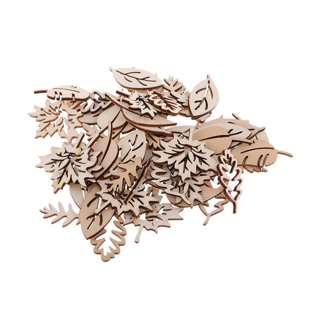 50 Pieces Wooden Leaves Embell - огляд і ціна Christmas Craft Embellishment