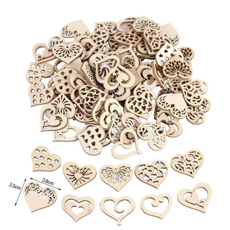 50/100pcs Hollowed Heart Patte - огляд і ціна Embellishments For Scrapbooking