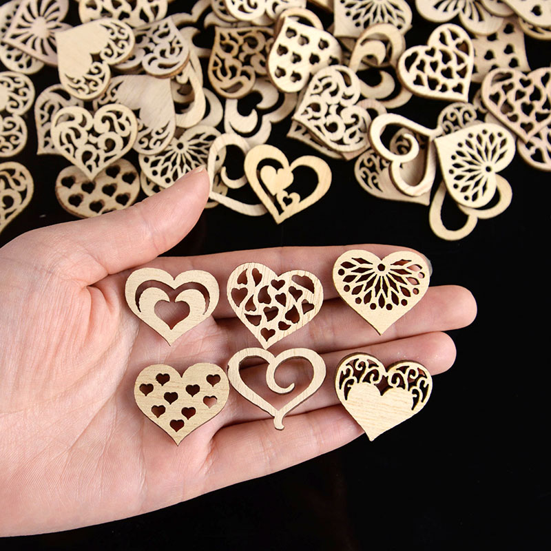 50/100pcs Hollowed Heart Patte - огляд і ціна Embellishments For Scrapbooking