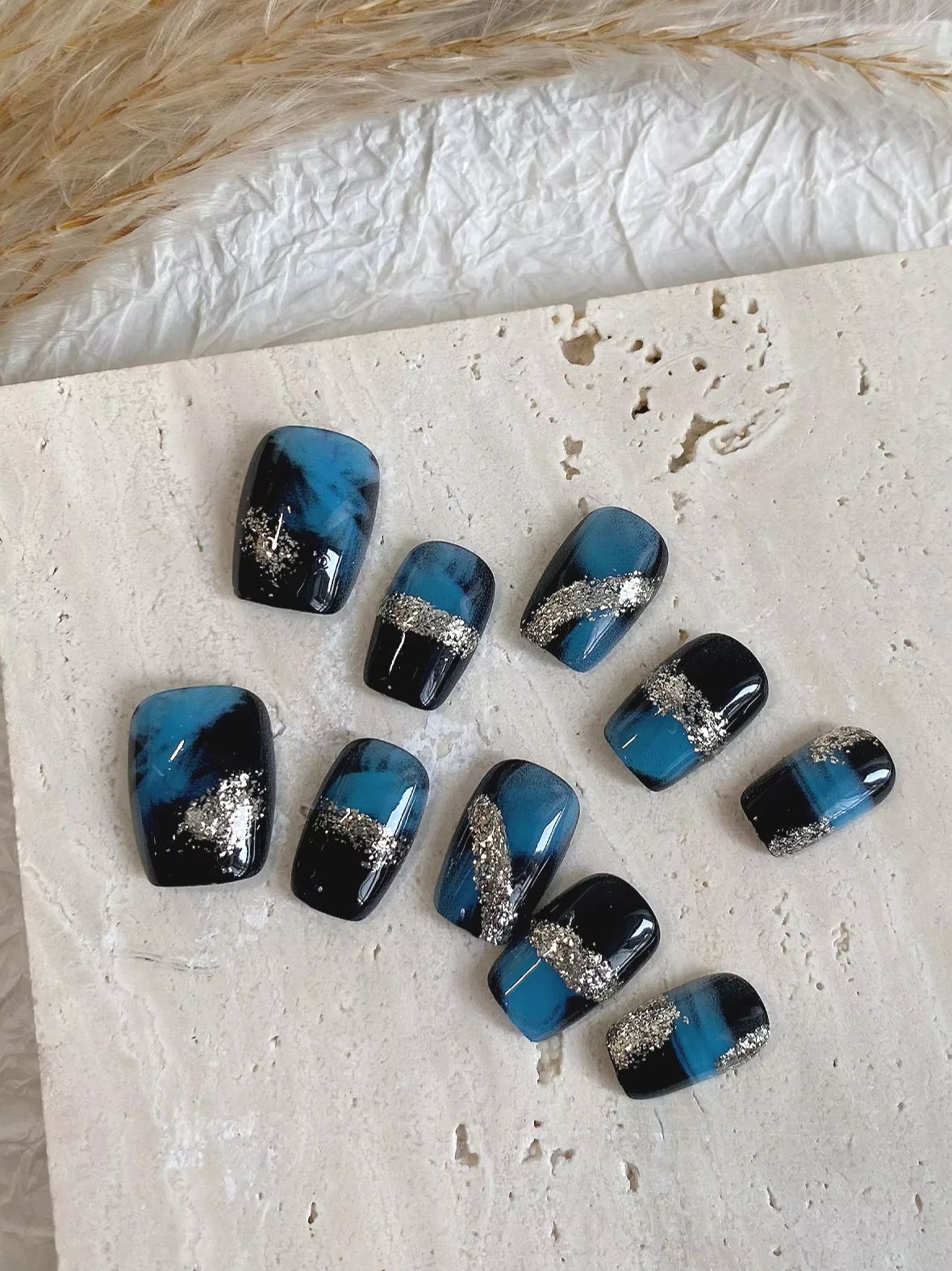 10-Pack Blue-Black Shimmer Gra - огляд і ціна Glitter Vinyl Roll