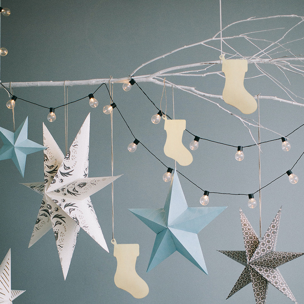 10pcs Christmas Stocking Woode - огляд і ціна Christmas Craft Embellishment