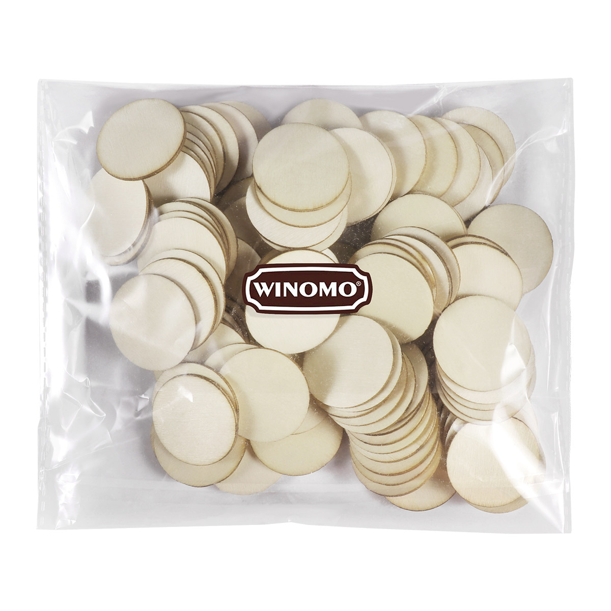 100Pcs Round Wooden Craft Piec - огляд і ціна Christmas Craft Embellishment