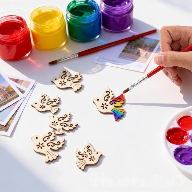 50pcs Unfinished Wooden Peace  - огляд і ціна Embellish Craft