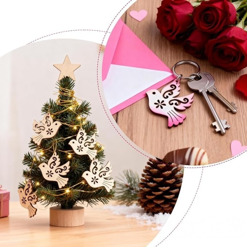 50pcs Unfinished Wooden Peace  - огляд і ціна Embellish Craft