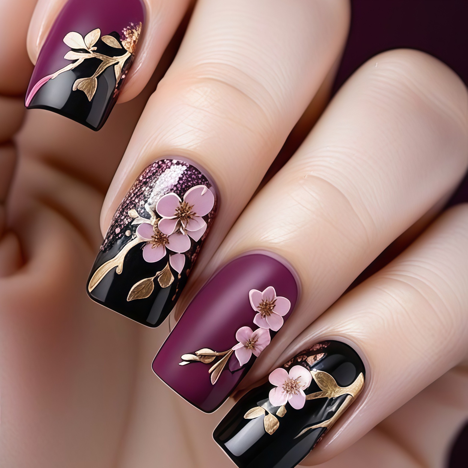 3D golden plated fake nails Me - огляд і ціна Embroidery Embellishments