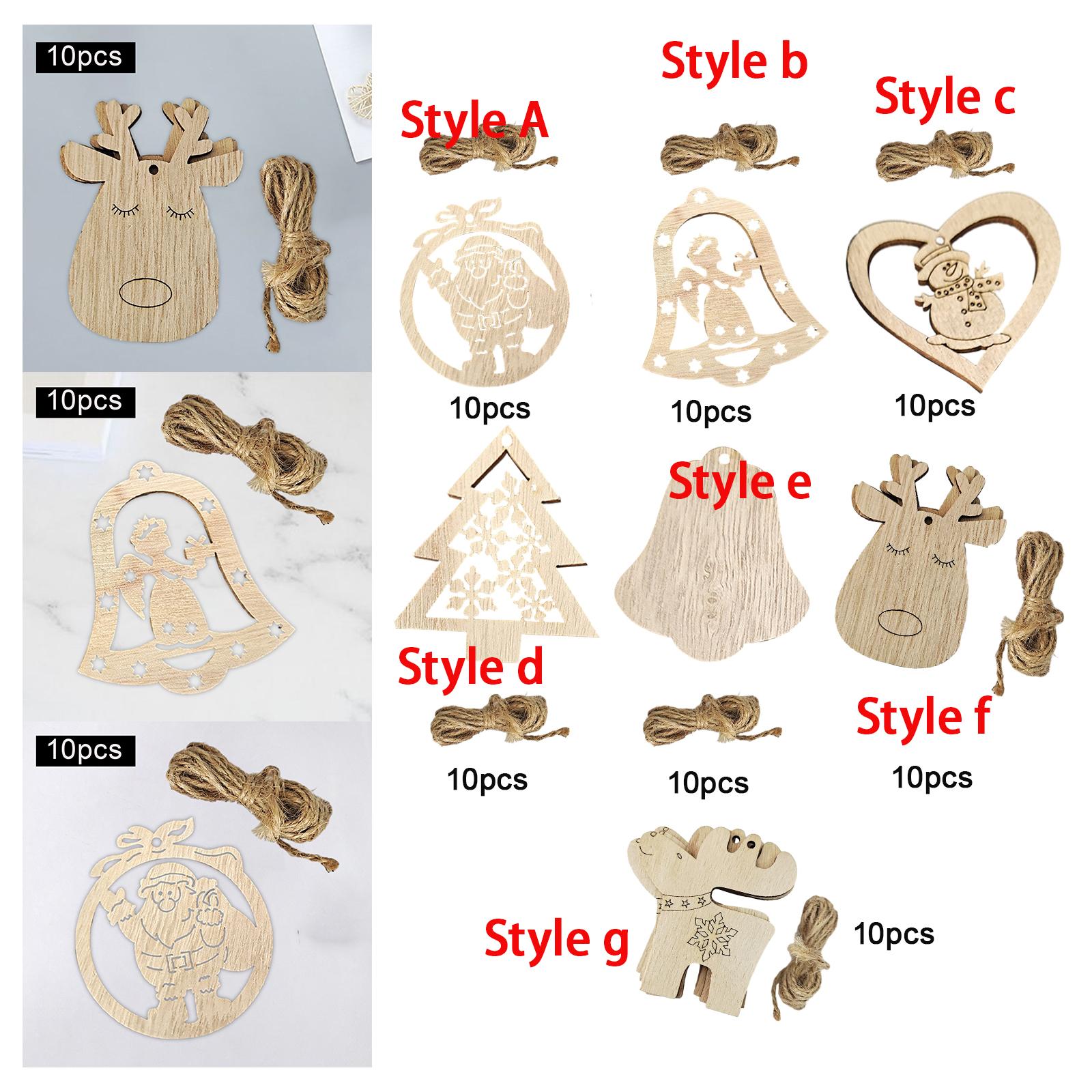 Unfinished Wooden Cutouts Xmas - огляд і ціна Christmas Craft Embellishment
