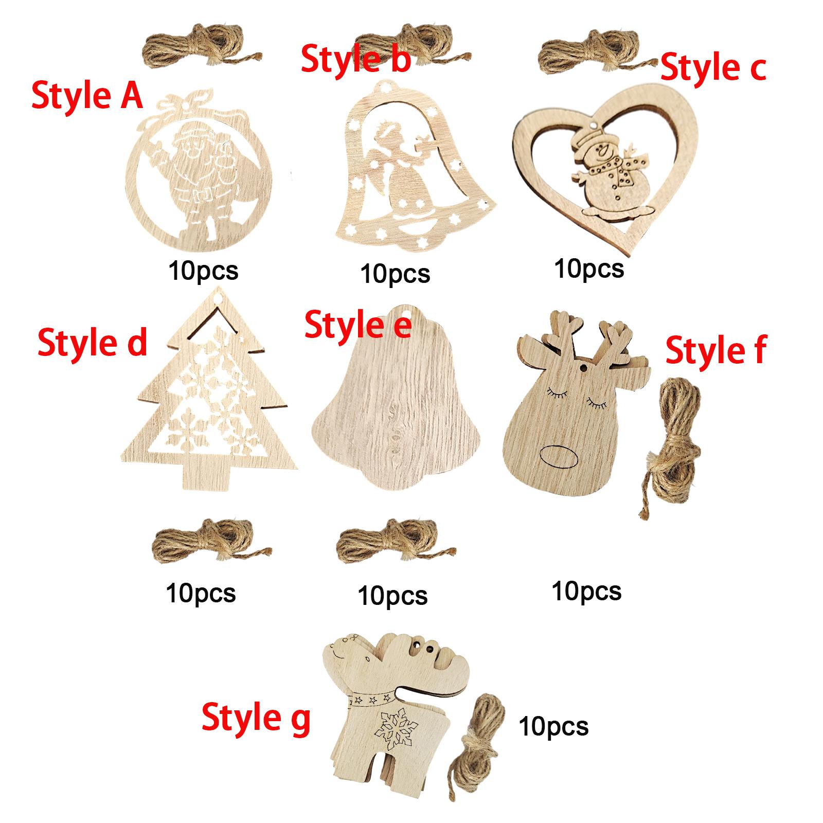 Unfinished Wooden Cutouts Xmas - огляд і ціна Christmas Craft Embellishment