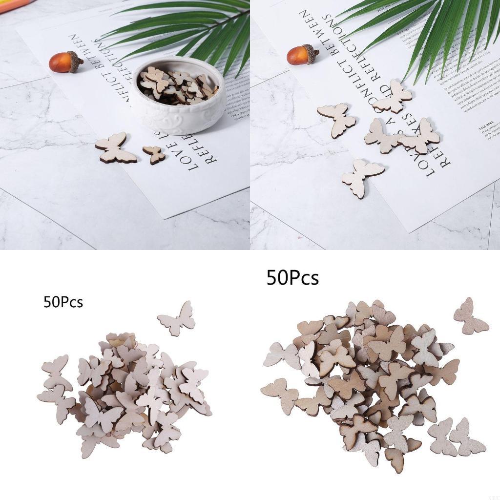 50 Pcs for Butterfly Wooden Sl - огляд і ціна Christmas Craft Embellishment