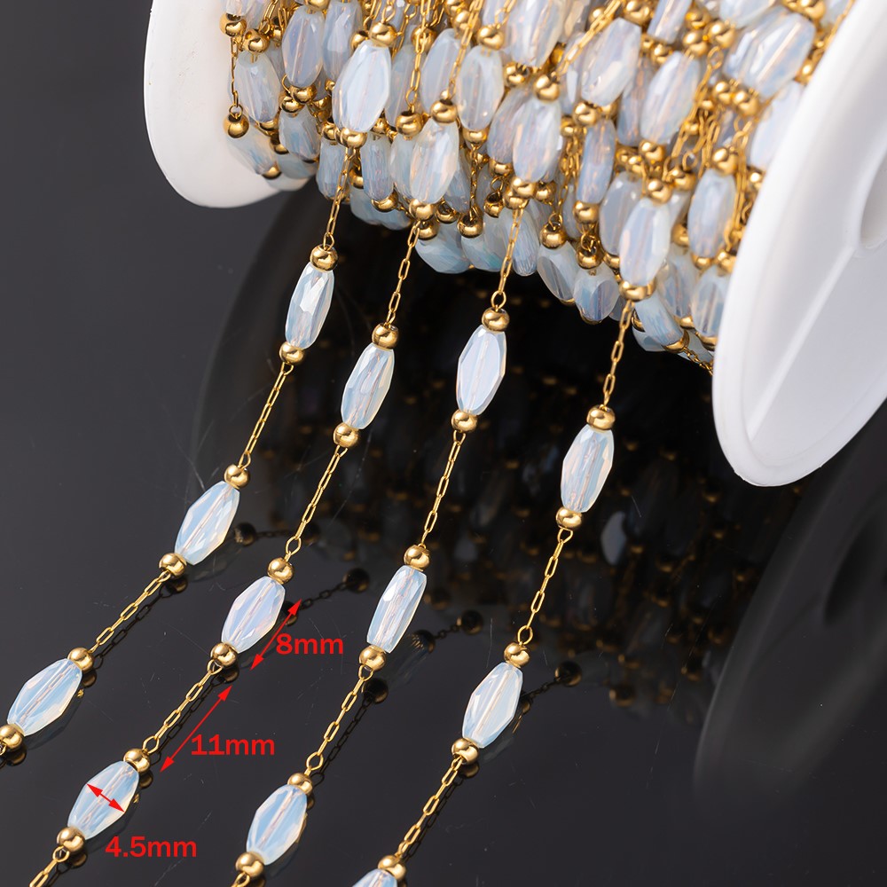 1Meter Stainless Steel Gold Be - огляд і ціна Pearl Trim Chain