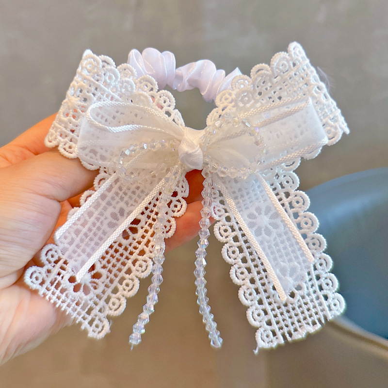 Elastic Hair Ties White Lace B - огляд і ціна Tassel Fringe Trim