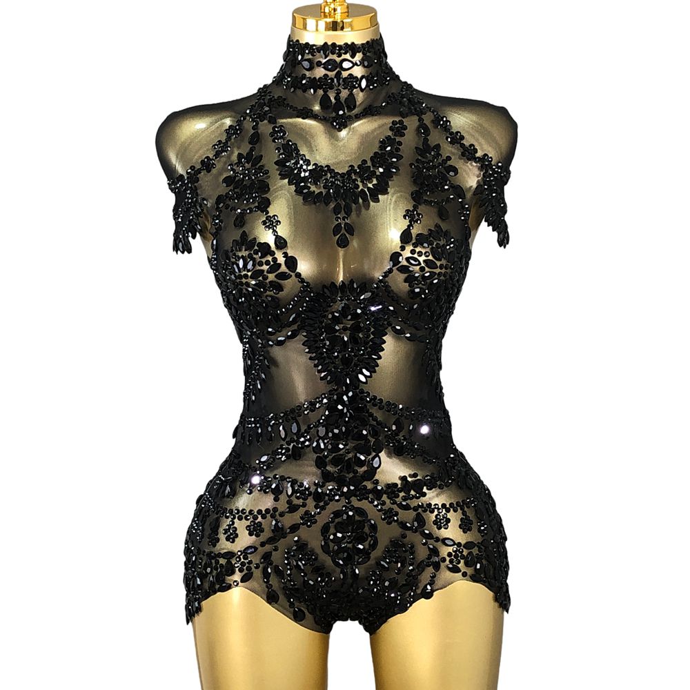 Sparkly Rhinestones Bodysuit W - огляд і ціна Rhinestone Banding Trim